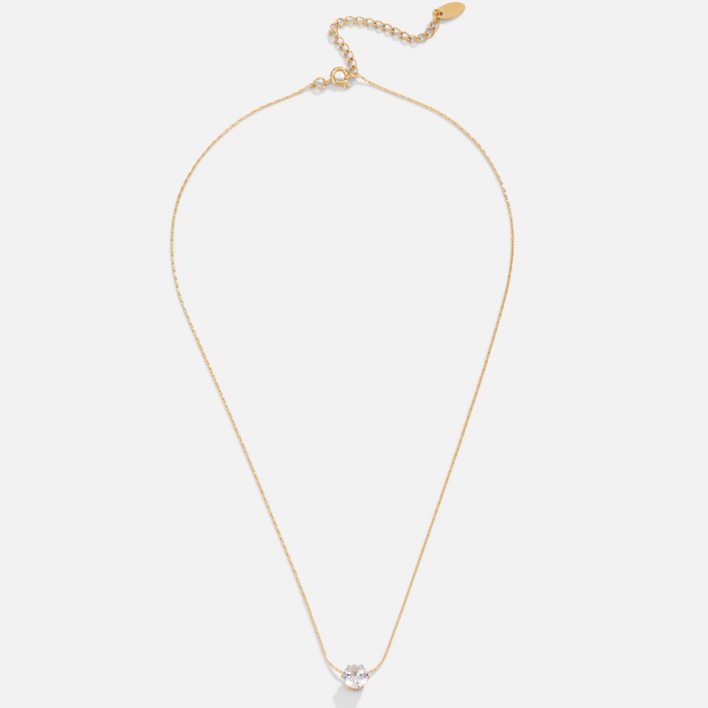 Delicate Round Crystal Necklace