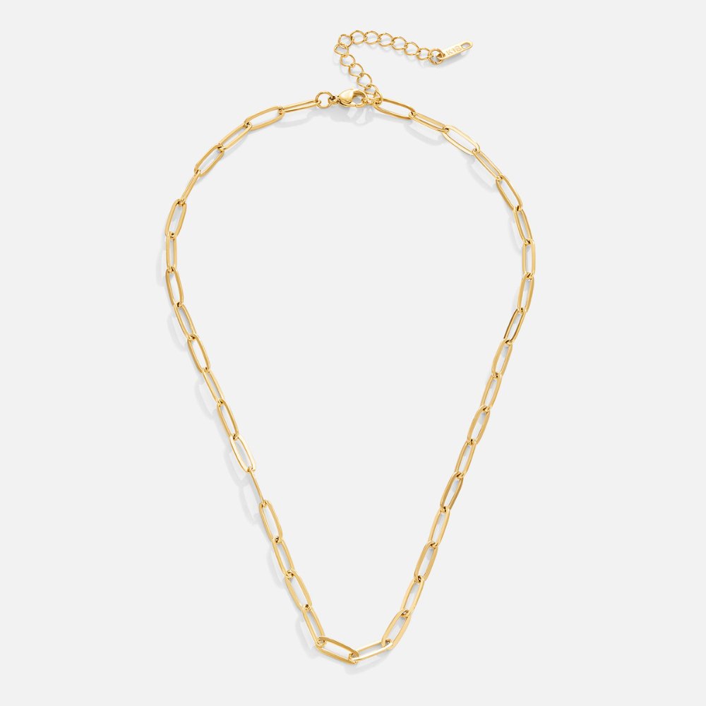 Gold Paperclip Link Necklace
