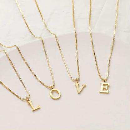 Love Initial Letter Necklace