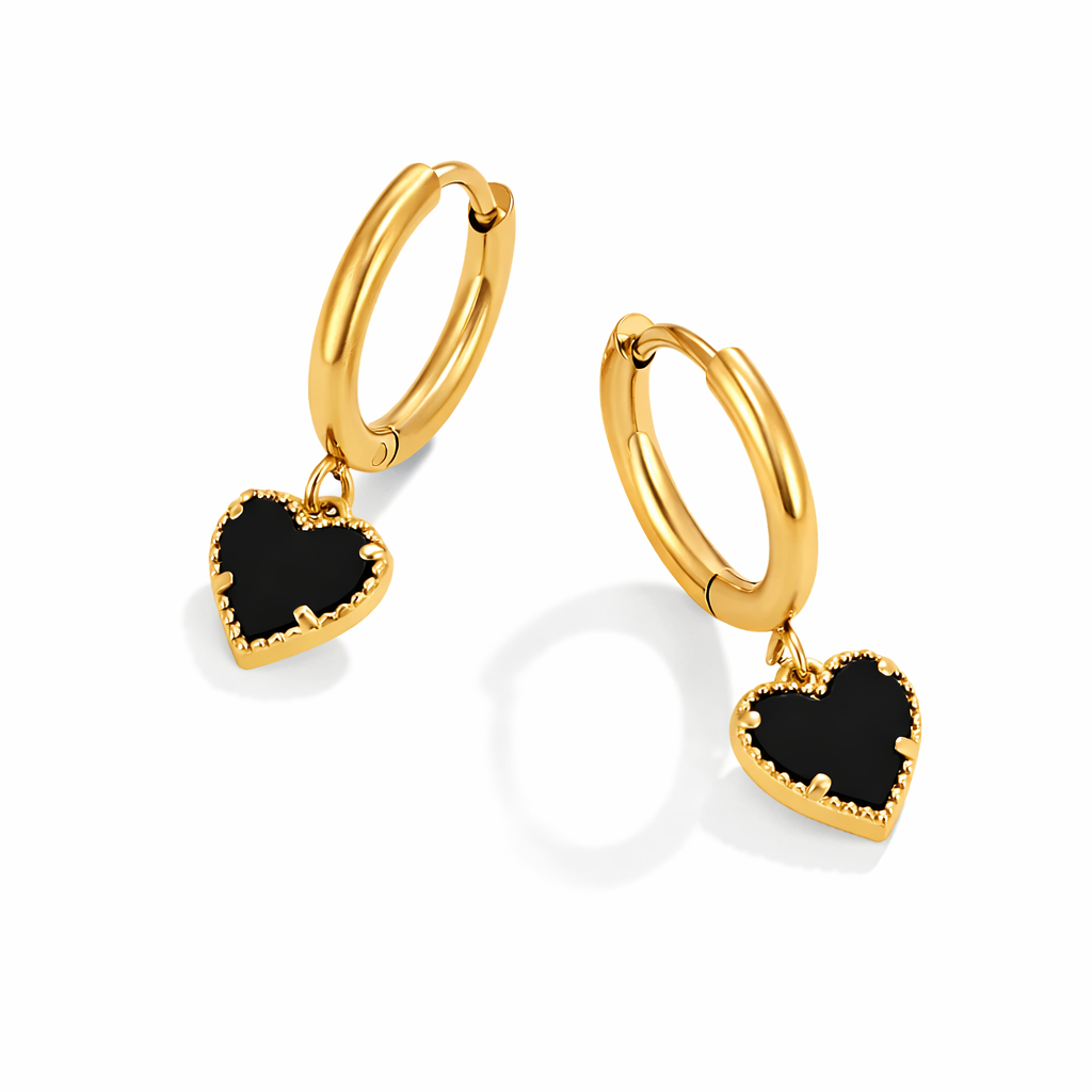 “Tainted Hearts” Hoop Earrings