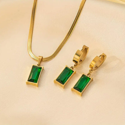 Victoria Emerald Jewelry Set