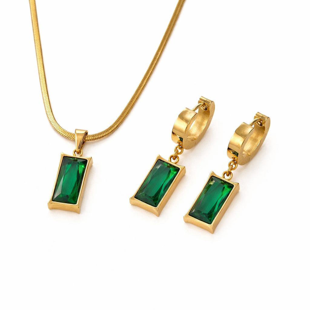 Victoria Emerald Jewelry Set