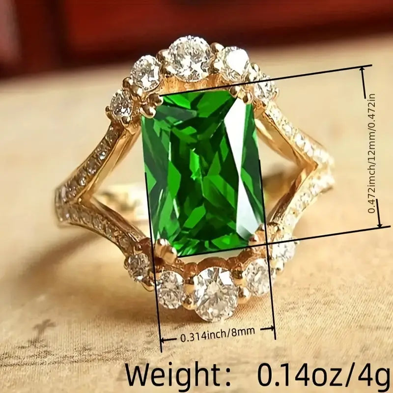 Amara Emerald Ring