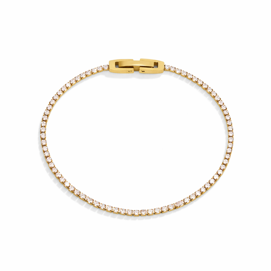 Niyah Gold & White Crystal Bracelet
