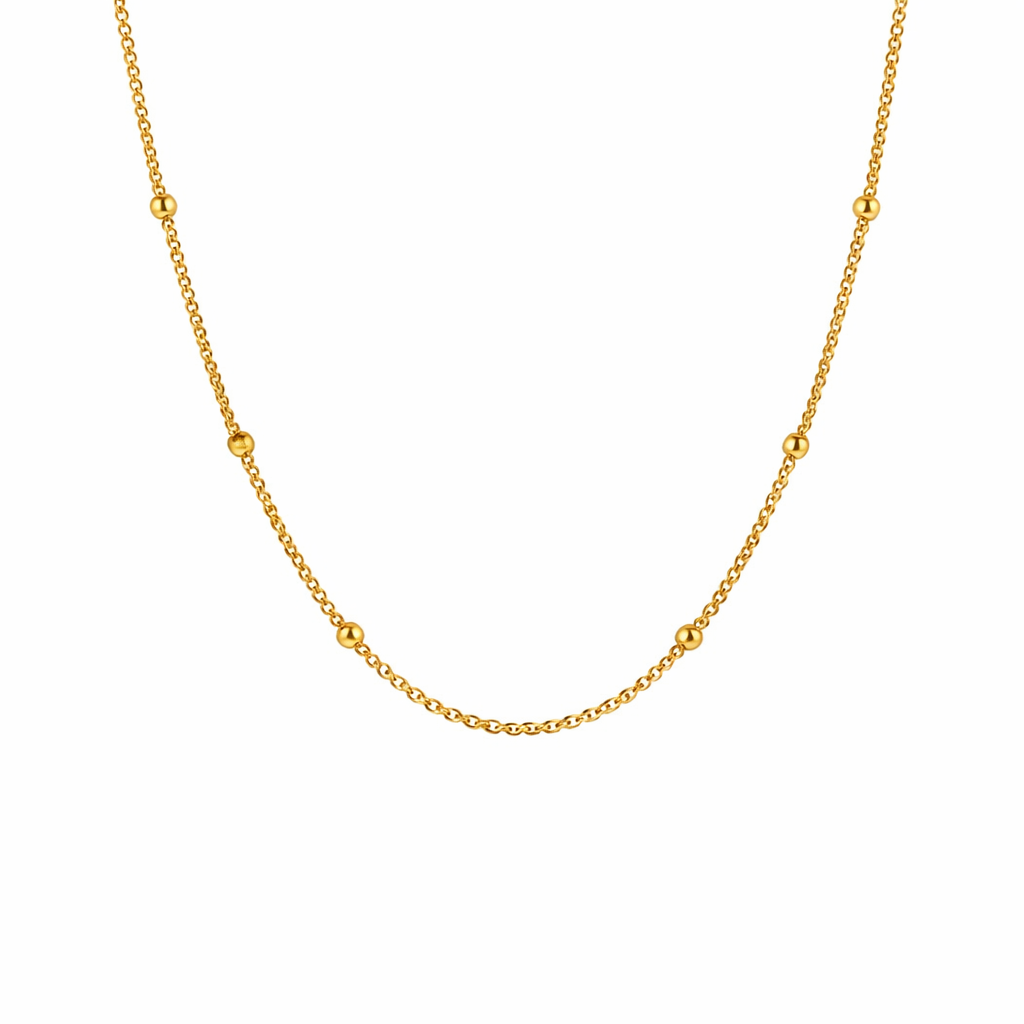 Niyah Gold Chain Necklace with Pearls