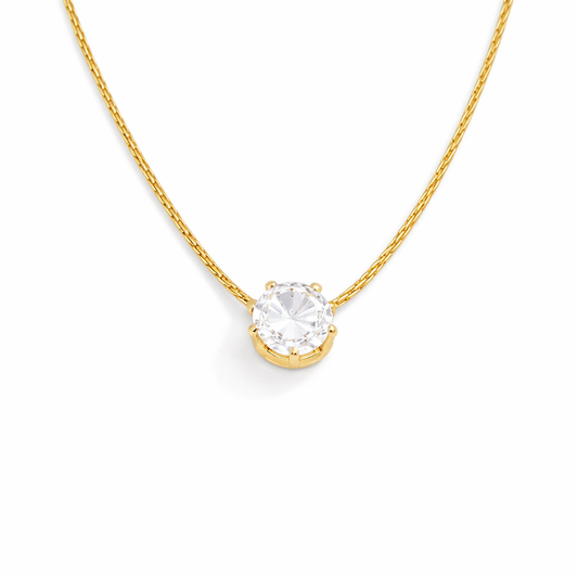 Delicate Round Crystal Necklace