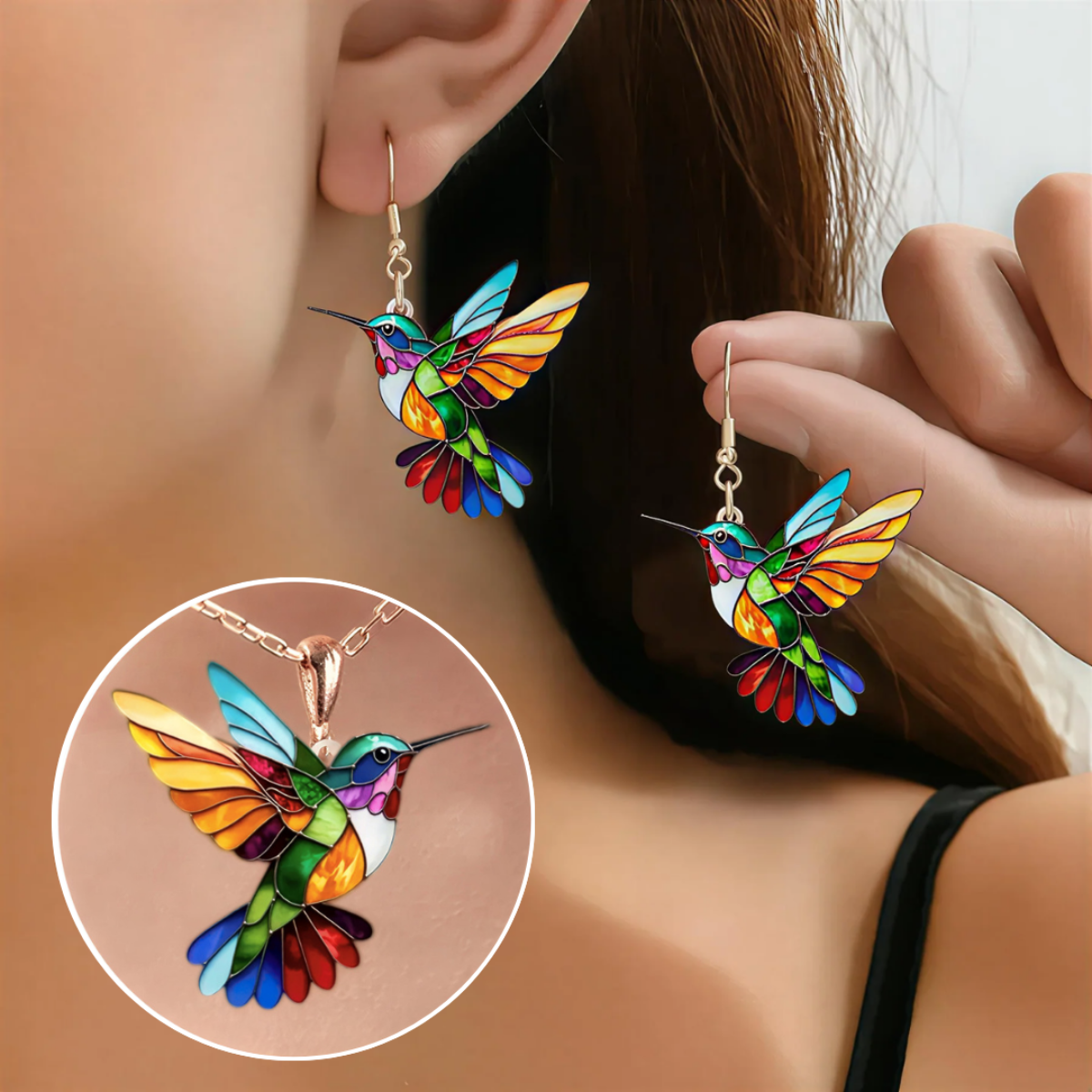 Hummingbird Jewelry Set