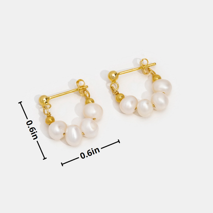 Céline Pearl Hoop Earrings