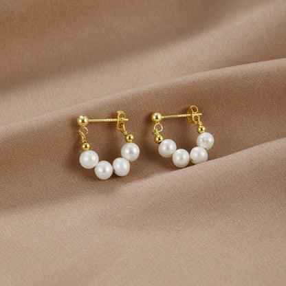 Céline Pearl Hoop Earrings