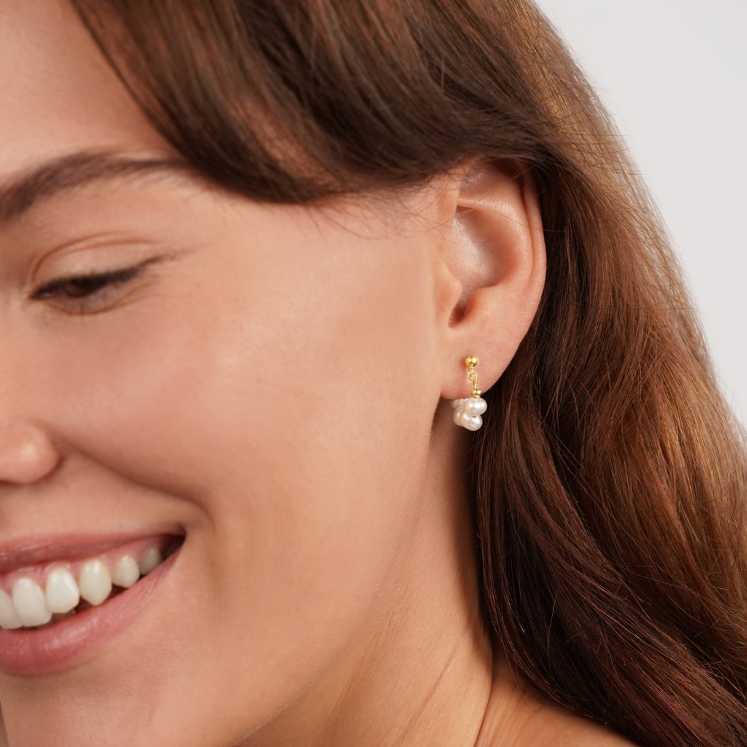 Céline Pearl Hoop Earrings