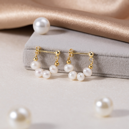 Céline Pearl Hoop Earrings