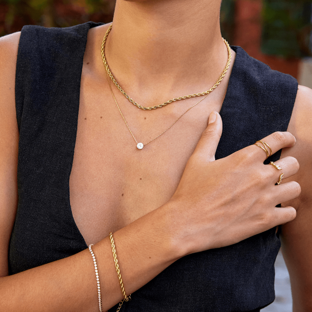 Delicate Round Crystal Necklace