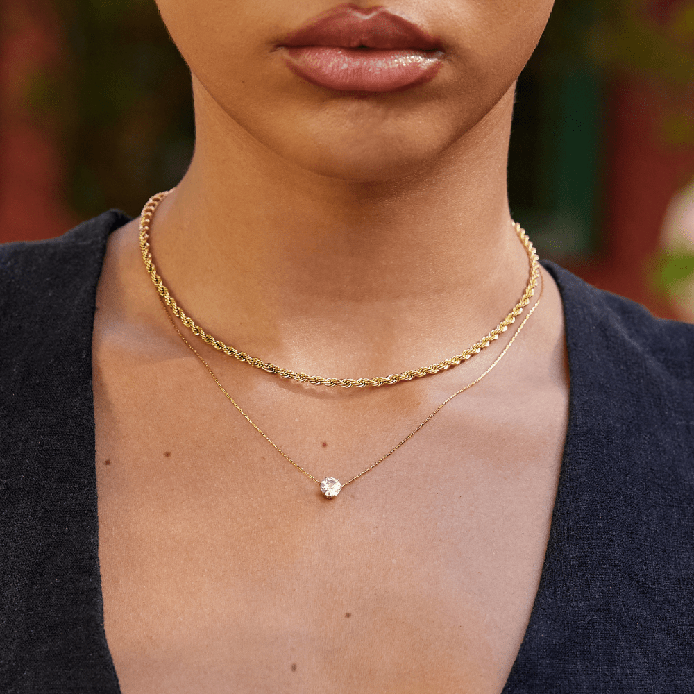 Delicate Round Crystal Necklace