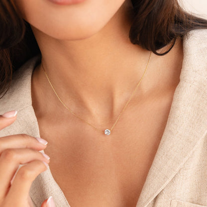 Delicate Round Crystal Necklace