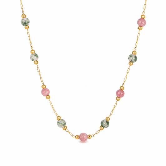 Lulu Spring Pearl Stone Necklace
