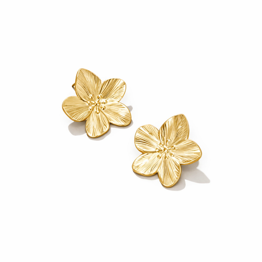Gold Flower Earrings