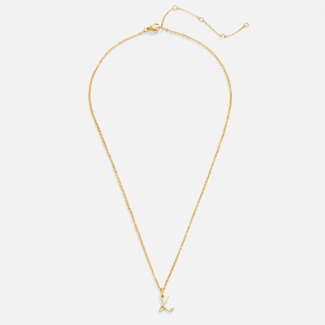 Gold Heart Letter Necklace