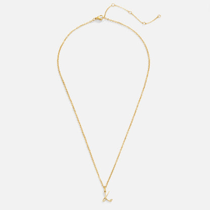 Gold Heart Letter Necklace