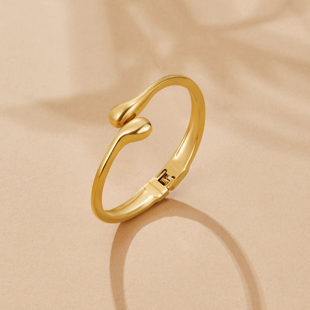 Golden Drop Bangle Bracelet
