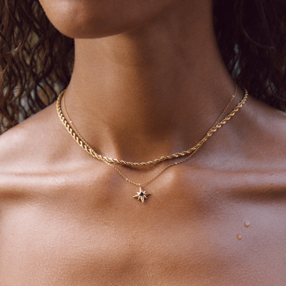 Emerald Crystal Guiding Star Necklace