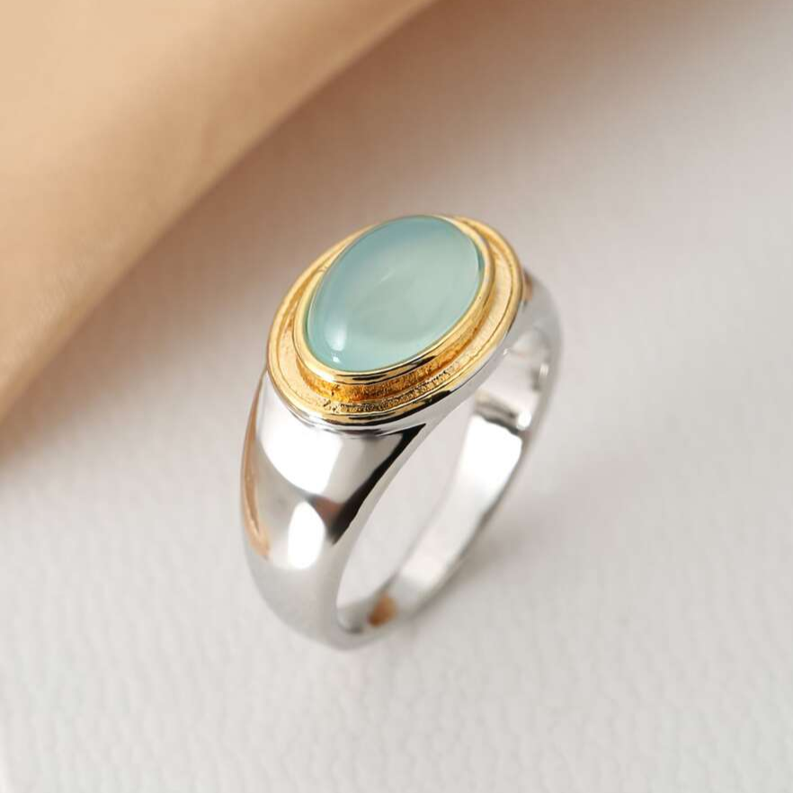 “Gabi - Vintage Green Garnet Ring