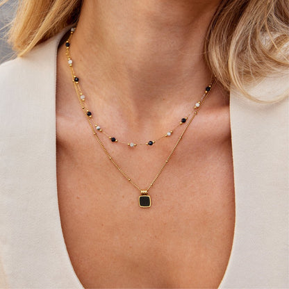 Lulu Midnight Pearl Necklace