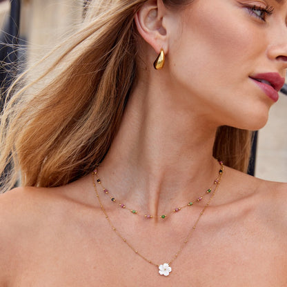 Lulu Spring Pearl Stone Necklace