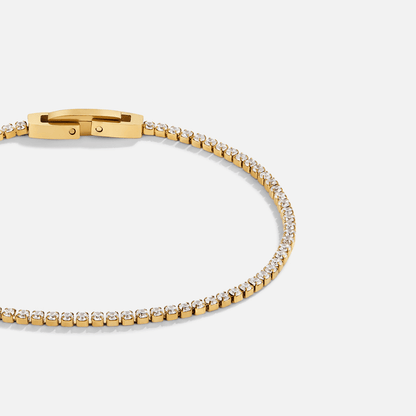 Niyah Gold & White Crystal Bracelet
