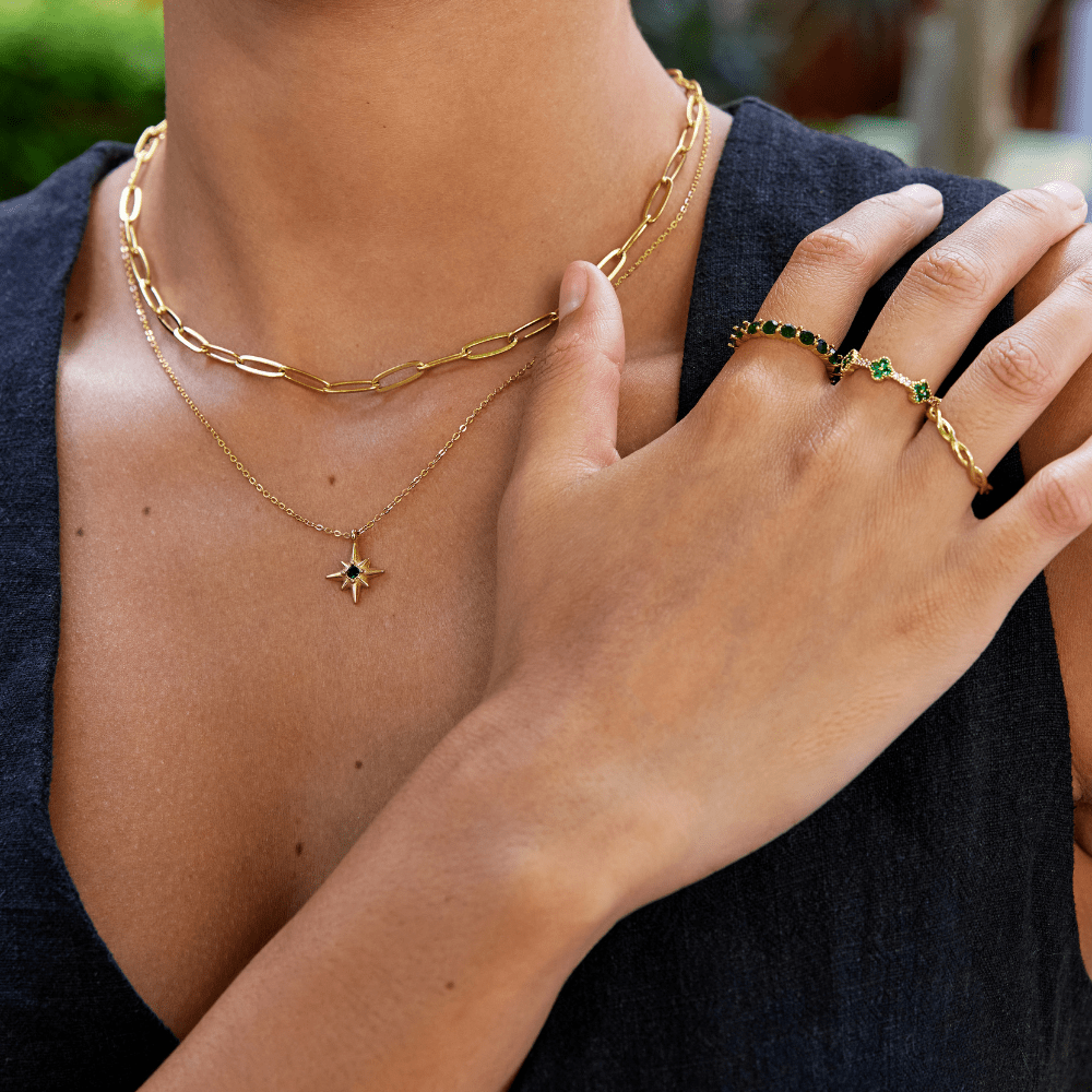 Gold Paperclip Link Necklace