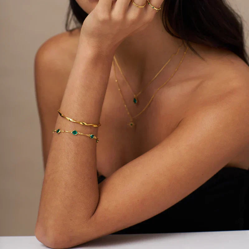 Emerald Chain Bracelet
