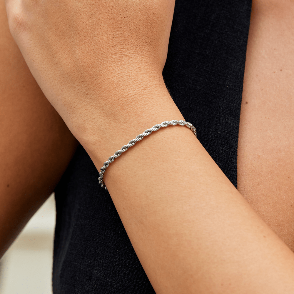 Twisted Silver Bracelet