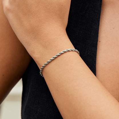 Twisted Silver Bracelet