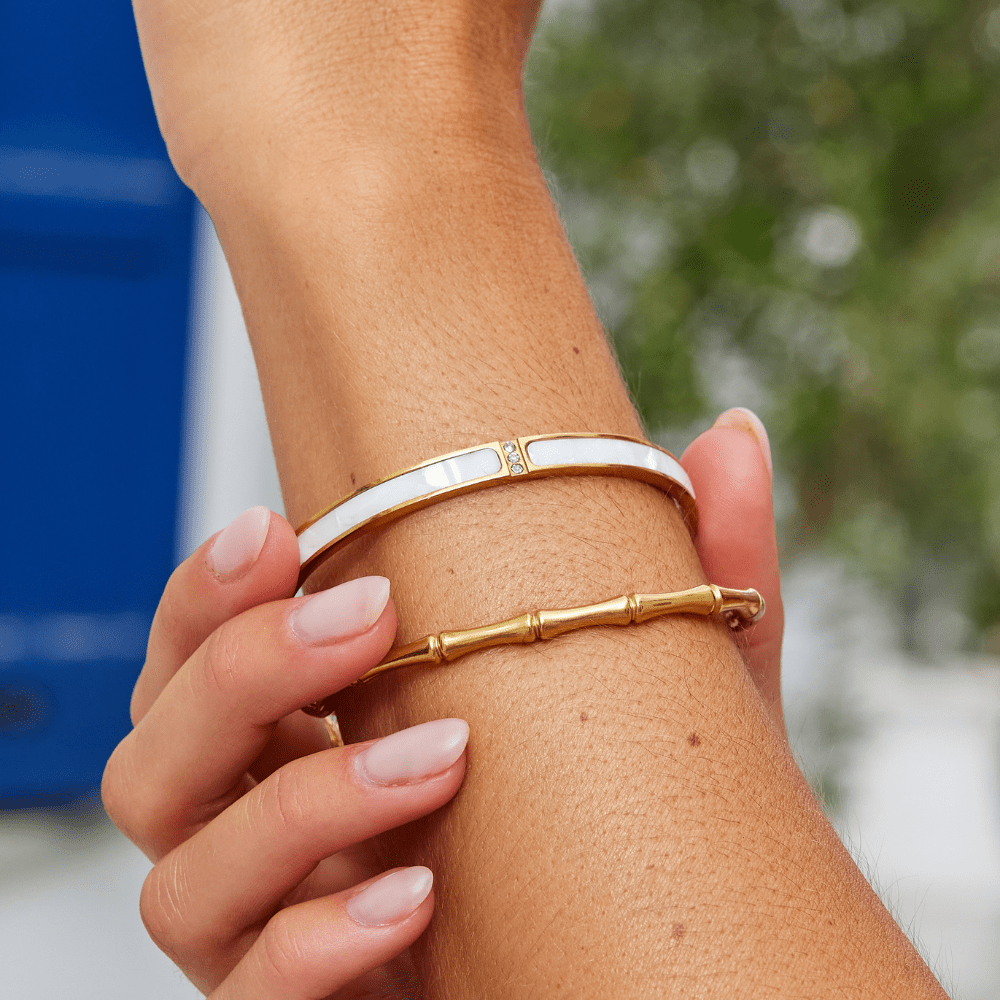 Sahara White Gold Bangle
